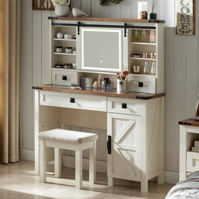 Rustic makeup table 2025